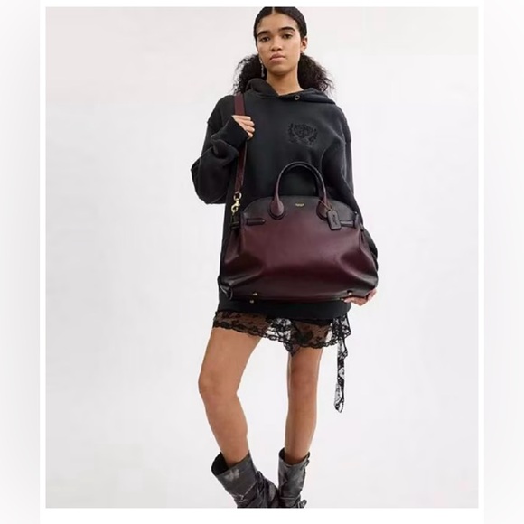 Coach Soft Empire Carryall Bag 40- Merlot - Picture 7 of 7